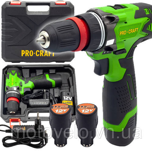 Шуруповерт акумуляторний Procraft Industrial PA12DFR
