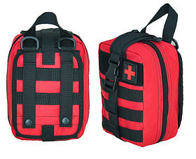 Сумка під аптечку Червона KT7000110 на липучці швидкознімна
