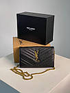 Жіноча сумка Ів Сен Лоран чорна Yves Saint Laurent Black Cassandre Matelasse, фото 2