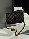 Жіноча сумка Ів Сен Лоран чорна Yves Saint Laurent Black Cassandre Matelasse, фото 6