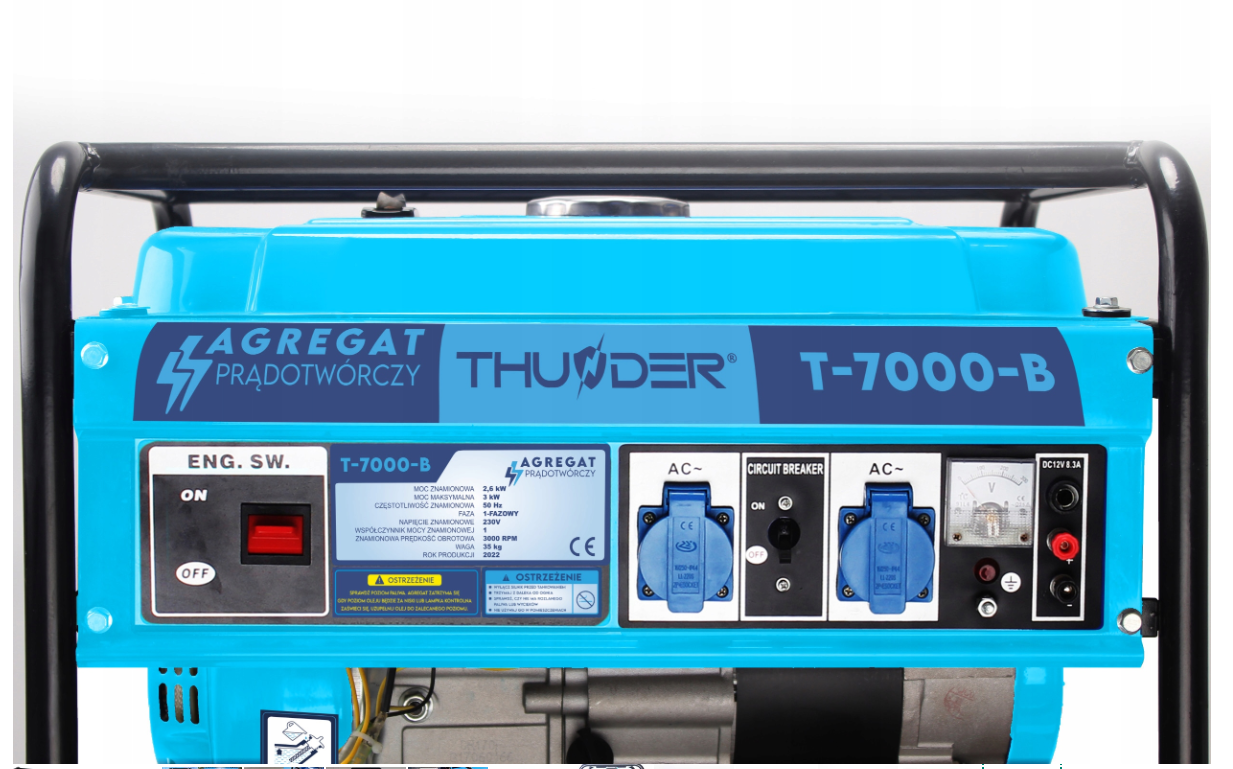 Генератор бензиновый 2,5/3 кВт, 220 В Thunder для резервного электропитания - 8