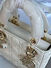 Жіноча сумка Крістіан Діор бежева Christian Dior Beige Small Lady Dior My ABCDIOR, фото 6