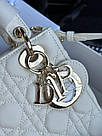 Жіноча сумка Крістіан Діор бежева Christian Dior Beige Small Lady Dior My ABCDIOR, фото 9