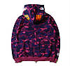Толстовка Bape A Bathing Ape Shark Purple Camo Full Zip Womens Hoodie, фото 3