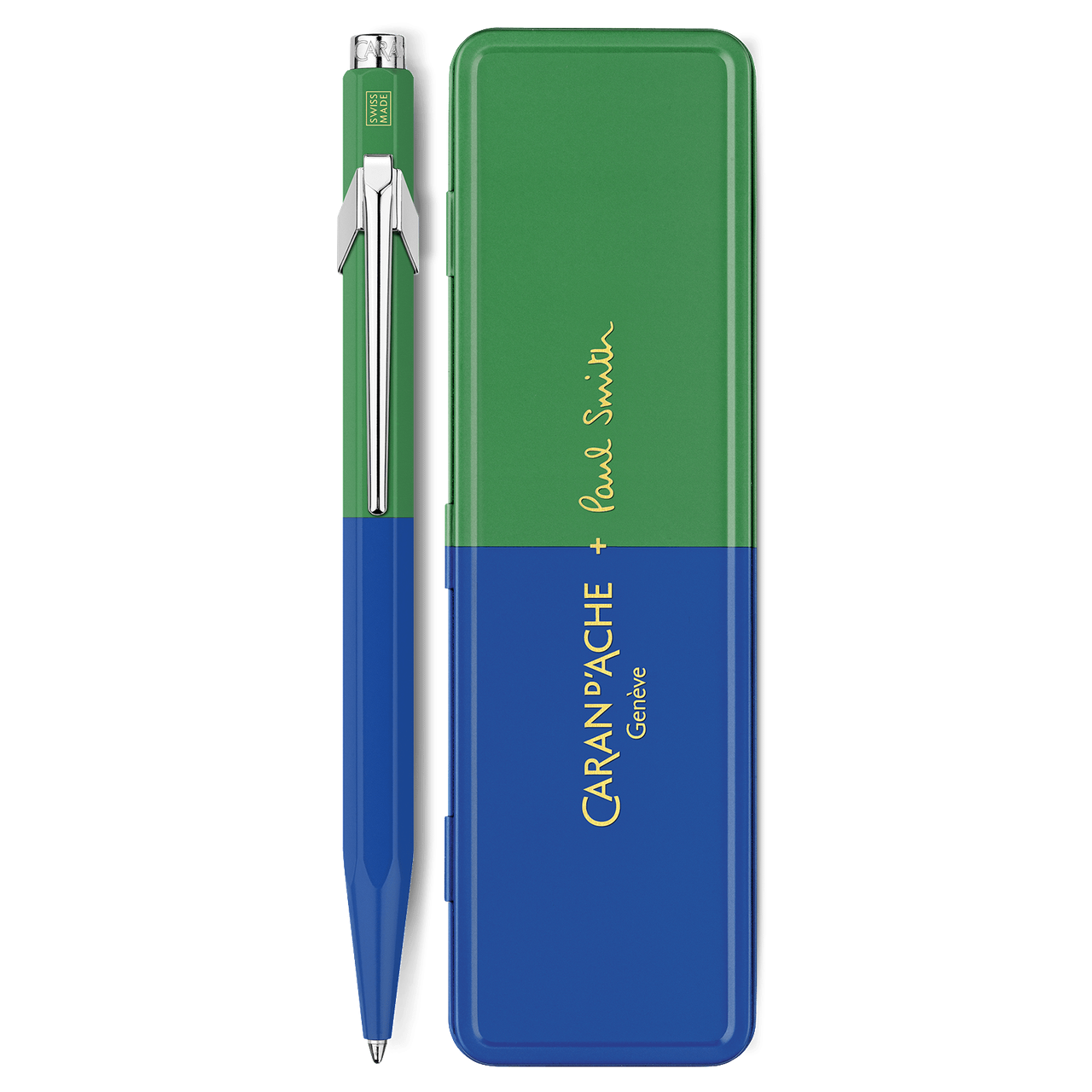 Ручка Caran d'Ache 849 Paul Smith Cobalt Blue & Emerald Green + пенал NM0849.338 (7630002353168)