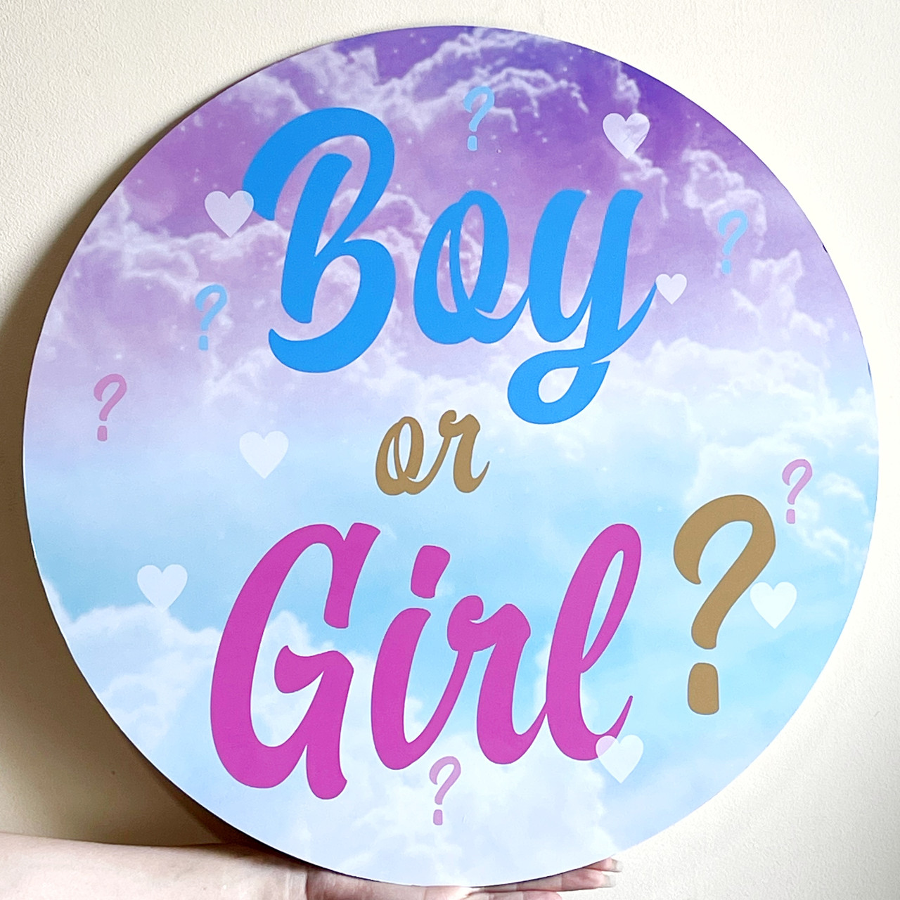 Міні банер для фотозони Гендерний Boy Girl Небо