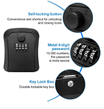 Портативний Кодовий міні сейф для ключів грошей 95*80 бокс Ключниця Скринька з кодовим замком чорний на код, фото 3