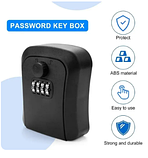 Портативний Кодовий міні сейф для ключів грошей 95*80 бокс Ключниця Скринька з кодовим замком чорний на код, фото 4