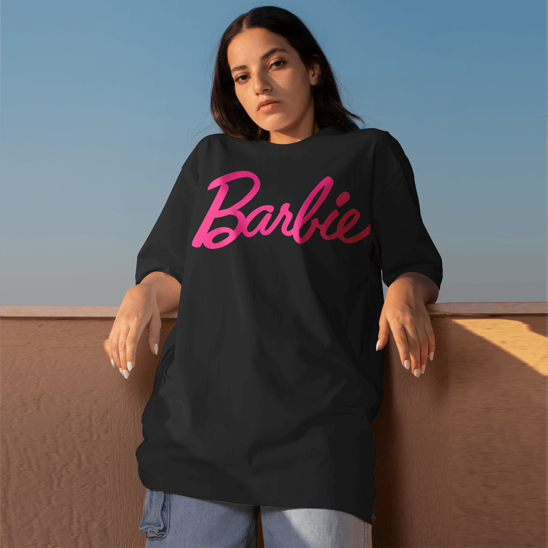 Футболка Oversize чорна Barbie