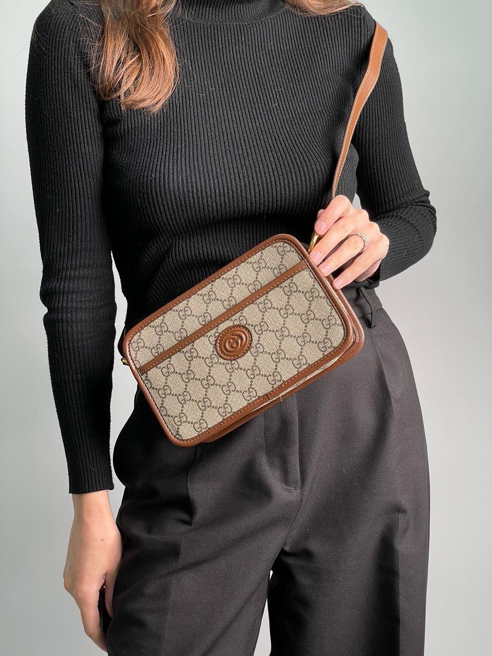 Жіноча сумка Гуччі сіра Gucci Gray Mini Bag With Interlocking, фото 1