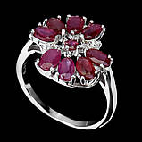 Кільце. Натуральний рубін. Срібло 925., фото 3