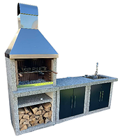 Вуличний камін-барбекю "Гарден Шеф" з 2-ма фасадами