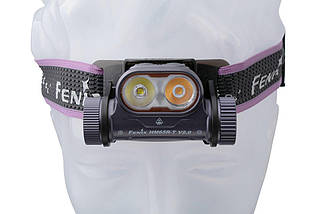 Налобний ліхтар Fenix HM65R-T V2.0 (Dark Purple) | 1500 лм, легкий, ударостійкий, водонепроникний, USB-C, для спорту і туризму, фото 5