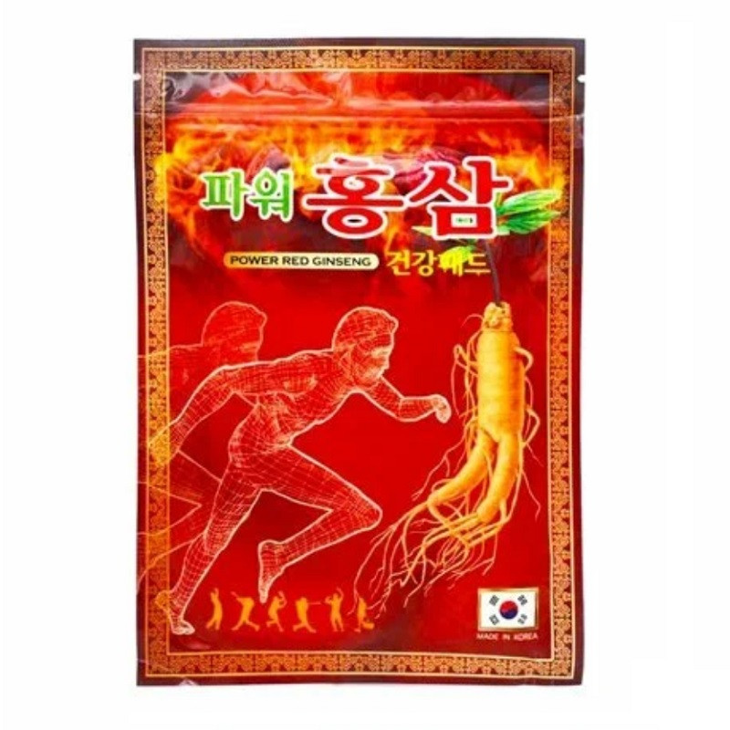 Пластир, що зігріває з червоним женьшенем Korean Red Ginseng Power Pad 20 шт