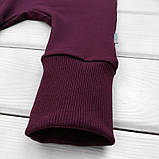 Чоловічок з капюшоном однотонний зріст 68 см (3 - 6 місяців) Malena Бордовий, фото 4