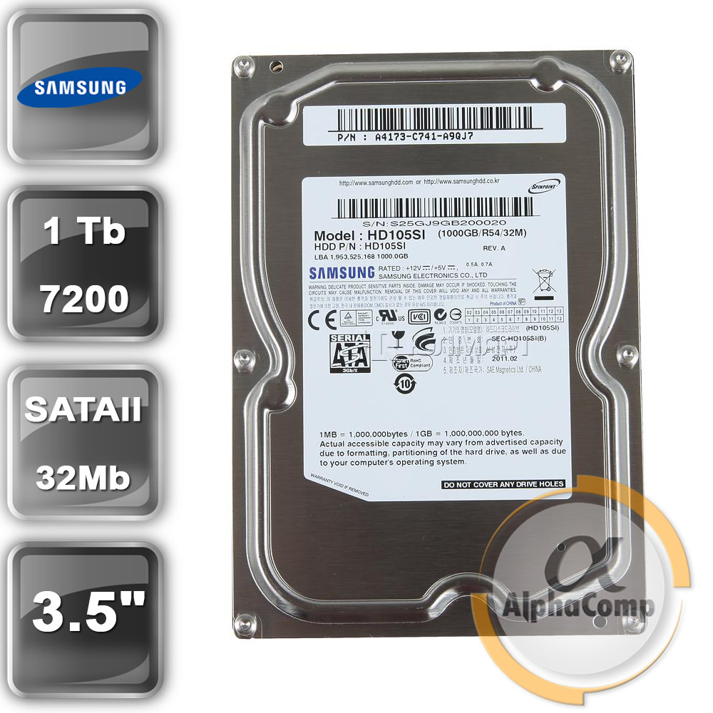 Græsse sandsynligt modstå Жорсткий диск 3.5" 1Tb Samsung HD105SI (32Mb/5400/SATAII) БО: продаж, ціна у Дніпрі. Внутрішні та зовнішні жорсткі диски, hdd, ssd від "АльфаКомп Інтернет магазин" - 387363206 Græsse sandsynligt modstå Жорсткий диск 3.5" 1Tb Samsung HD105SI (32Mb/5400/SATAII) БО: продаж, ціна у Дніпрі. Внутрішні та зовнішні жорсткі диски, hdd, ssd від "АльфаКомп Інтернет магазин" - 387363206