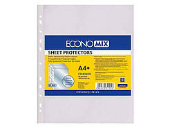 Файли 100шт для документів А4, 30 мкм, фактура глянець (шт./уп.) E31101 ТМ ECONOMIX
