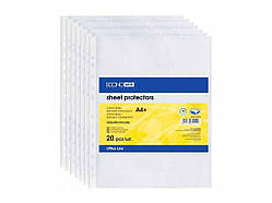 Файли 20шт для документів А4, 30 мкм, фактура помаранч (шт/уп) E31112 ТМ ECONOMIX