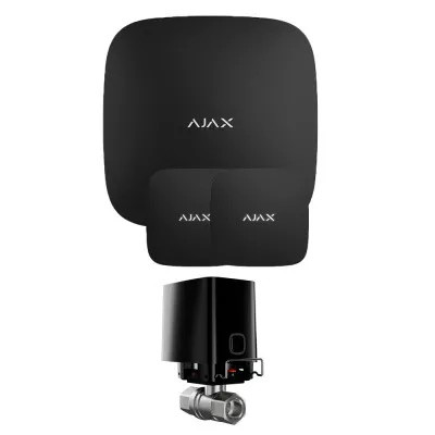 Система захисту від протікання Ajax з 1 краном WaterStop 3/4" Ajax Hub2 (чорна), фото 1