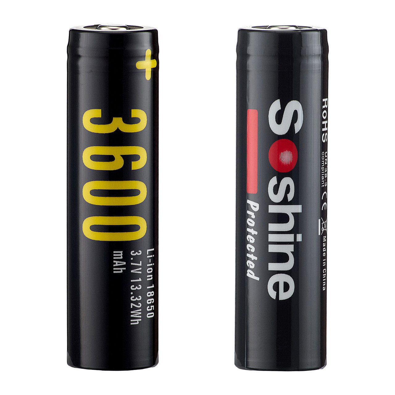 Акумулятор Soshine 3,7V 3600 mAh, 18650P, 1 шт