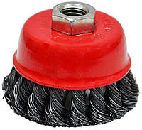 Щітка чашкова 80мм, М14 сталевий закручений дріт SPITCE