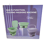 Портативна пральна машина Mini Folding Washing Machine 6 л. (міні стирання) Зелений MF-62-Green, фото 11