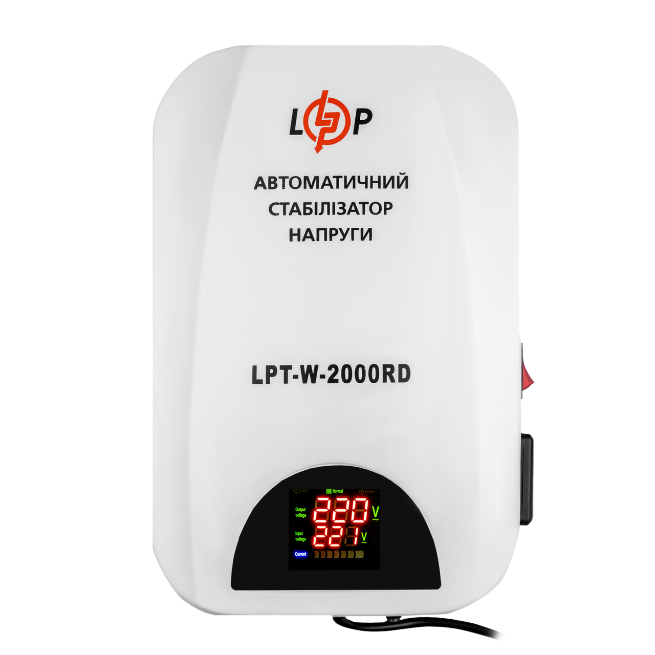 Стабілізатор напруги 1400Вт LPT-W-2000RD релейний захист від перепадів напруги для дому офісу