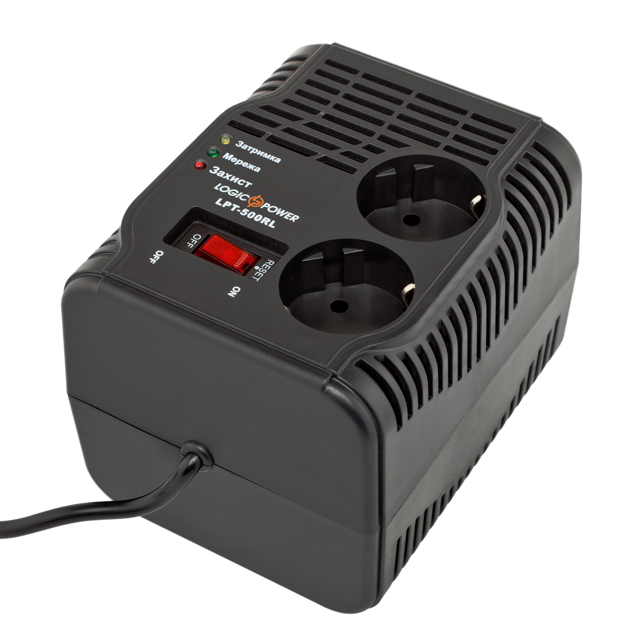 Стабілізатор напруги релейний 350W захист від перенапруги короткого замикання LPT-500RL 220V 98% ККД