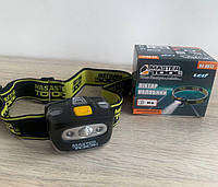 Налобный фонарь LED 4 режима на батарейках Фонарь кемпинговый Ручные и налобные фонари Светодиодный фонарик