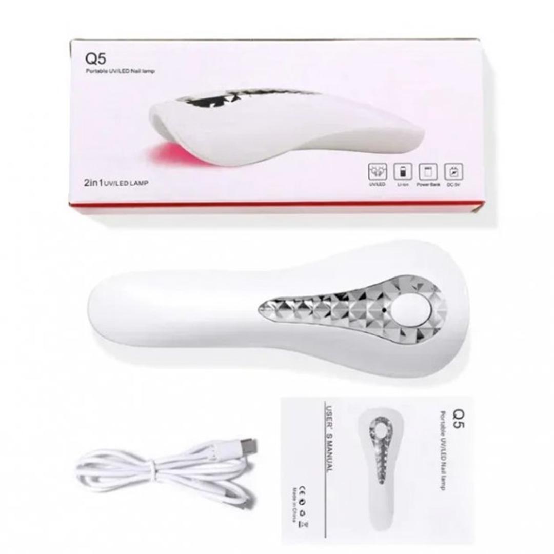 Лампа SUN УФ LED для манікюру Q5 18 Вт (на акумуляторі, таймер 45, 60 сек)