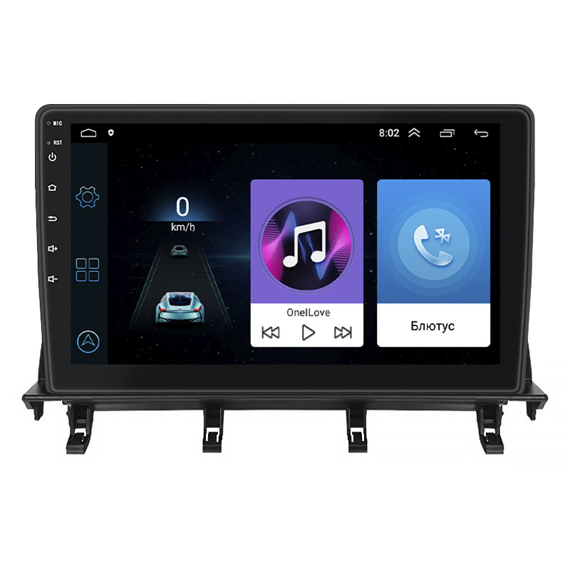 Штатна магнітола Lesko для Mazda 2 I (DY) Рестайлінг 2005-2007 екран 10" 1/16Gb Wi-Fi GPS Base 3 шт.