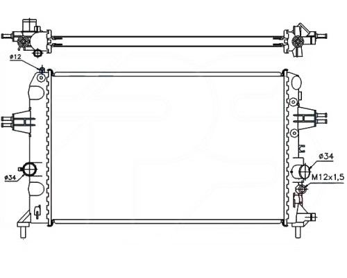 Радіатор охолодження Opel Astra H, Zafira A 1.6 (NRF) 1300270, 93179909, фото 1