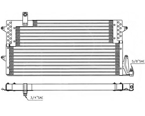 Радіатор конденсор Vw Passat B3 88-96 (Тайвань). 3A0820413