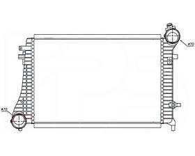 Радіатор інтеркулера vw passat b6 05-10 (AVA). VNA4268