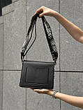 Жіноча класична сумка 9067 крос-боді чорна, фото 7