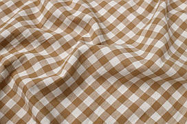 Washed cotton Клітинка коричнева