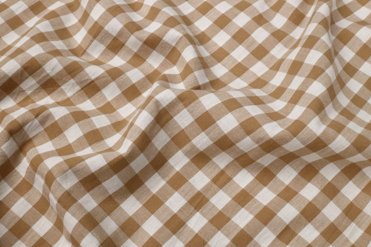 Washed cotton Клітинка коричнева