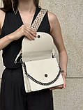 Жіноча класична сумка 9067 крос-боді біла молочна, фото 9