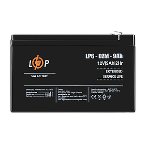 Тяговий свинцево-кислотний AGM акумулятор LP 6-DZM-9 Ah