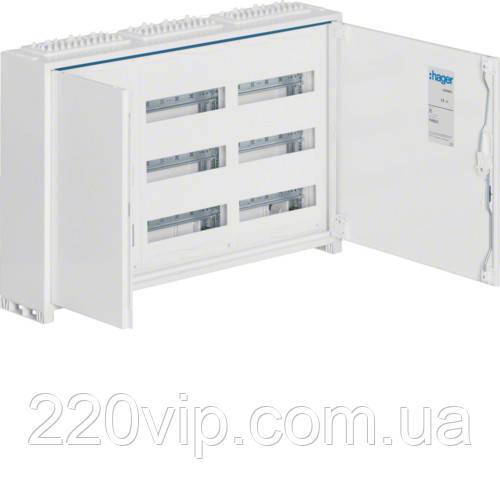 Щит IP44/II 500x800x161мм 108мод.(3x36), HAGER UNIVERS FWB33S, бокс Хагер настінний, шафа метал (rozetka), фото 1