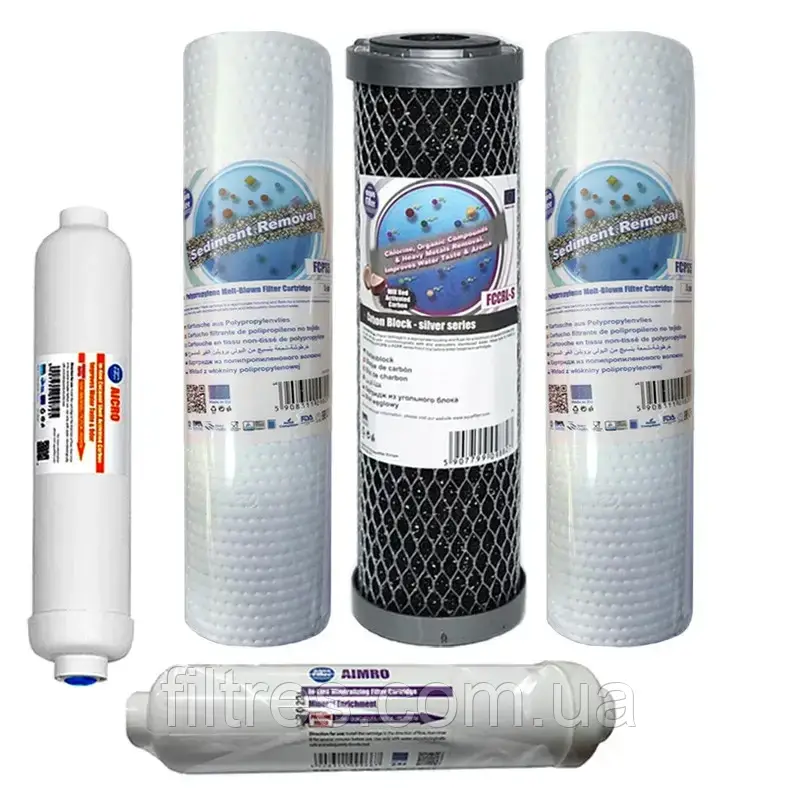 Комплект картриджів AQUAFILTER для зворотного осмосу 5 шт., фото 1