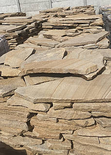 Піщаник Луганський (плитняк) 3 см камінь для садових доріжок, цоколя, фасаду