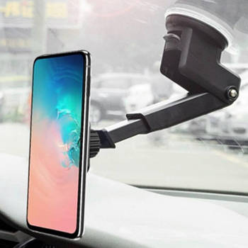 Магнітний тримач для телефону в машину на присосці / Автотримач для телефону / Підставка для телефону