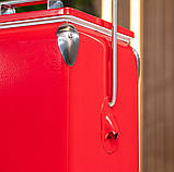 Портативний туристичний стальний холодильник в ретро стилі 13 л ESTI&ESTA CM-3200-A-MP червоний автохолодильник, фото 8