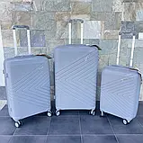 Валіза дорожня з поліпропілену L велика Bloom PP-SC-20 СІРА, фото 9