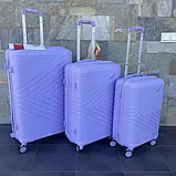 Валіза дорожня з поліпропілену L велика Bloom PP-SC-017 ФІОЛЕТОВА, фото 9