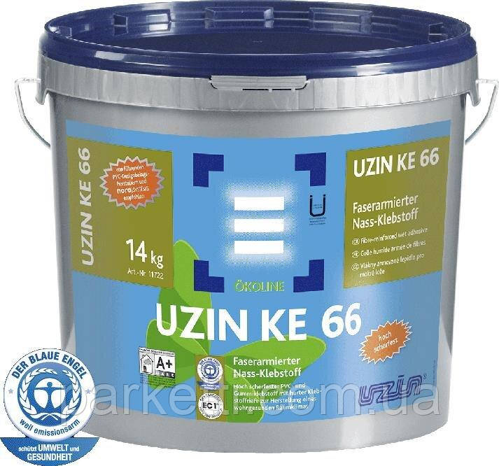 Uzin KE 66 14 кг, клей для вінілової ПВХ (LVT) плитки, фото 1