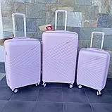 Валіза дорожня з поліпропілену S мала Bloom PP-SC-015 РОЖЕВА, фото 9