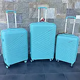 Валіза дорожня з поліпропілену L велика Bloom PP-SC-031 МЯТНА, фото 9