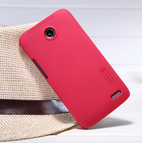 Чехол Nillkin Super Frosted для Lenovo A820 bright red + защитная плёнка - фото 2 - id-p29437242